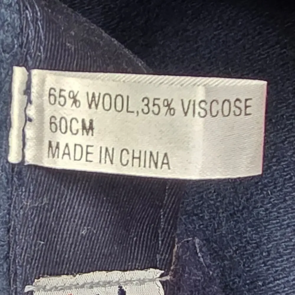 UC CAL BERKLEY x CPC III, INC. VINTAGE 80's NAVY WOOL BLEND FLAT CAP SIZE 7 1/2